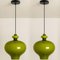 Lampes à Suspension en Verre Vert par Hans-agne Jakobsson pour Staff, 1960s, Set de 2 14