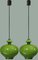 Lámparas colgantes de vidrio verde de Hans-agne Jakobsson para Staff, años 60. Juego de 2, Imagen 6