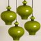 Lampade a sospensione in vetro verde di Hans-Agne Jakobsson per Staff, anni '60, set di 2, Immagine 7