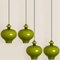Lámparas colgantes de vidrio verde de Hans-agne Jakobsson para Staff, años 60. Juego de 2, Imagen 8
