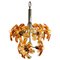 Murano Orange Clear Glass and Chrome Chandelier from Mazzega, 1960s 1