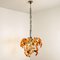 Murano Orange Clear Glass and Chrome Chandelier from Mazzega, 1960s 2