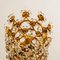 Gold-Plated Flower Crystal Light Fixtures by Palwa, 1960s, Set of 4 18