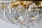 Lámparas de araña de latón dorado y cristal facetado de Palwa, años 60. Juego de 2, Imagen 8