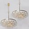 Gilded Brass and Faceted Crystal Chandeliers by Palwa, 1960s, Set of 2 2