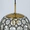 Circle Iron and Bubble Glass Sconces from Limburg Glashütte, 1960, Set of 6 4