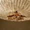 Flushmount with Pink Salmon and Clear Murano Glass by Barovier & Toso, Italy 6