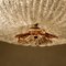 Flushmount with Pink Salmon and Clear Murano Glass by Barovier & Toso, Italy, Image 6