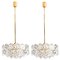 German Faceted Crystal and Gilt Metal Four-Tier Chandelier from Kinkeldey, Set of 2, Image 1