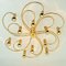 Sculptural Brass 16-Light Flush Mounts, 1970s, Set of 3, Image 4