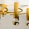 Sculptural Brass 16-Light Flush Mounts, 1970s, Set of 3, Image 16