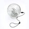 Large Chrome and Smoked Bubble Glass Globe Table Lamp from Doria, 1970s 4