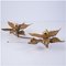 Willy Daro Style Brass Double Flower Wall Light, 1970s 6