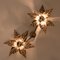 Willy Daro Style Brass Double Flower Wall Light, 1970s 14