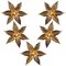 Willy Daro Style Brass Double Flower Wall Light, 1970s 17