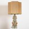 Große Tischlampe aus Keramik von Bernard Rooke mit Schirm aus Maßgefertigter Seide von René Houben 5