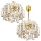 Ice Glass Chandeliers from Doria, 1960s, Set of 2 1