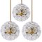 Floral Brass and Glass Chandeliers in the Style of Emile Stejnar, Set of 3 4