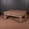 English Bleached and Carved Oak Coffee Table, 1890s 1