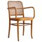 Thonet Prague Chair by Josef Hoffmann in Bentwood and Cane, 1920s 1