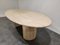 Vintage Oval Travertine Dining Table, 1970s 4
