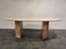 Vintage Oval Travertine Dining Table, 1970s 3