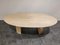 Vintage Oval Travertine Dining Table, 1970s 2