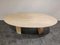 Vintage Oval Travertine Dining Table, 1970s, Image 2