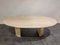 Vintage Oval Travertine Dining Table, 1970s 9