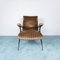 Brown Velvet Ribbed Lounge Chair, 1950s 6
