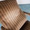 Brown Velvet Ribbed Lounge Chair, 1950s 8