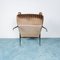 Brown Velvet Ribbed Lounge Chair, 1950s 7