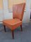 Wood and Brown Leather Dining Chair by Osvaldo Borsani for Atelier Borsani Varedo, 1930s, Image 1