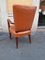 Wood and Brown Leather Lounge Chair by Osvaldo Borsani for Atelier Borsani Varedo, 1930s 3