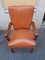 Wood and Brown Leather Lounge Chair by Osvaldo Borsani for Atelier Borsani Varedo, 1930s 2