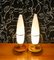 Dreibeinige Mid-Century Teak und Messing Lampen von Philips, 2er Set 7