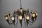 Lámpara de araña italiana Mid-Century con 16 luces, años 50, Imagen 7