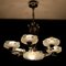 French 6-Arm Chandelier by Petitot for Atelier Petitot, 1940s 4