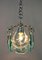 Mid-Century Italian Chromed Metal & Thick Glass Ceiling Lamp from Veca, 1960s, Image 7