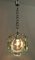 Mid-Century Italian Chromed Metal & Thick Glass Ceiling Lamp from Veca, 1960s, Image 2