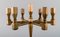 Gusum Metal Candlestick In Brass from Seven Candles, 1960s 4