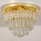 Square Oval Shaped Gilt-Plated Flush Mount from Venini 13