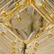 Lampada da soffitto Piramide placcata in oro di Venini, anni '70, Immagine 3