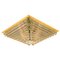 Lampada da soffitto Piramide placcata in oro di Venini, anni '70, Immagine 1