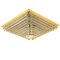Lampada da soffitto Piramide placcata in oro di Venini, anni '70, Immagine 2