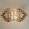 Large Venini Style Murano Glass and Brass Sconce 10