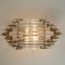 Large Venini Style Murano Glass and Brass Sconce, Image 10