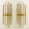 Large Venini Style Murano Glass and Brass Sconce 18