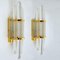 Venini Style Murano Glass and Brass Sconces, Set of 2 7