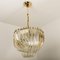 Curved Crystal Glass and Gilt Brass Pendants from Venini, Set of 2 8